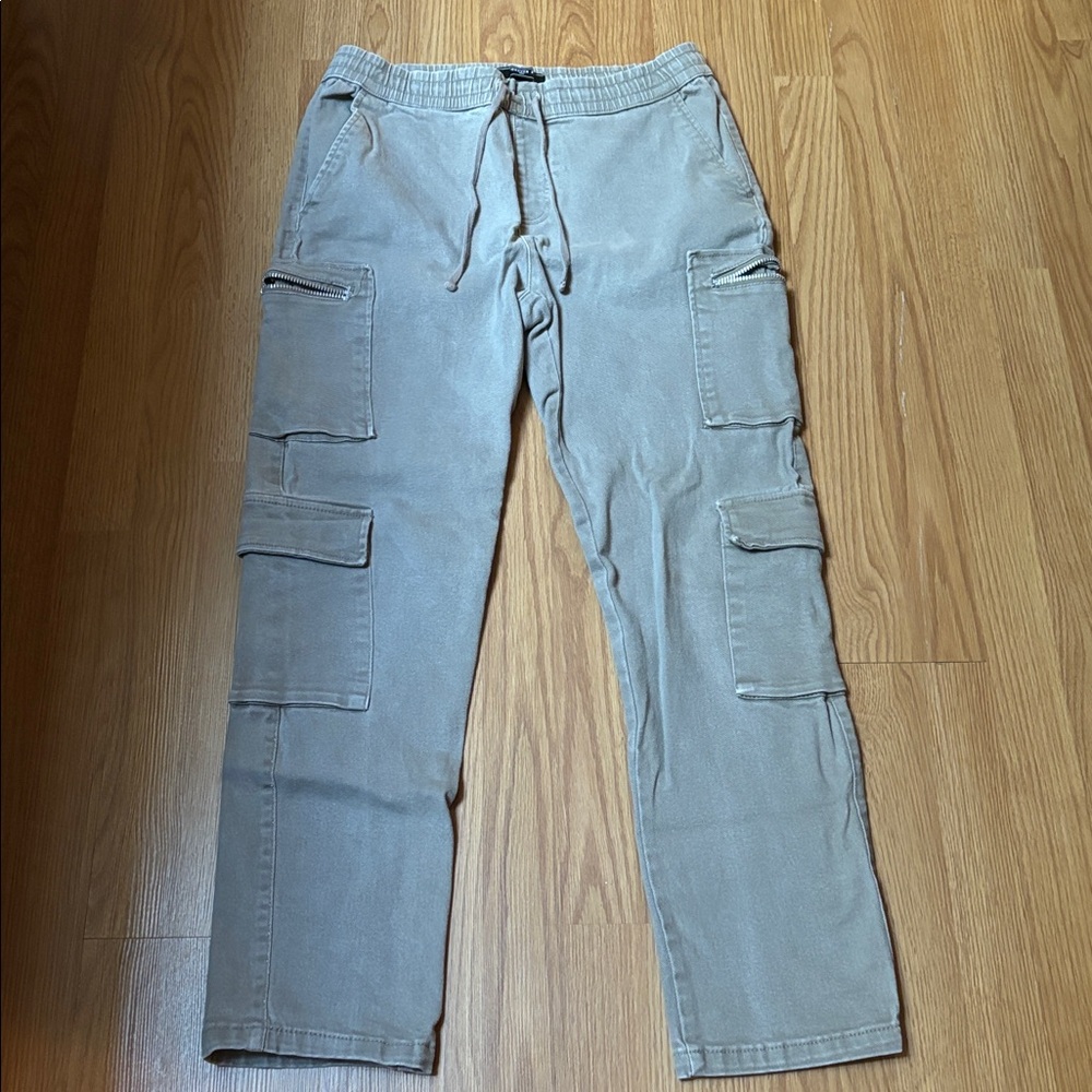 Casual Tan Cargo Pants with Pockets